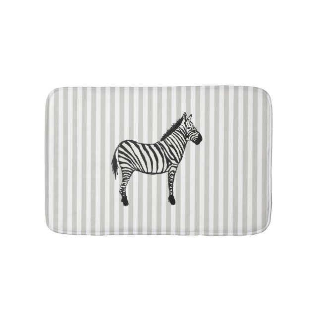 Tapis De Bain Zebra Safari Design Stripe Bain Mat (Devant)