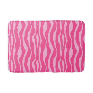 Tapis De Bain Zèbre rayures - Fuchsia et rose clair