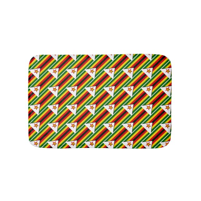 Tapis De Bain ZIMBABWE DRAPEAU Patriotique Zimbabwéen moderne (Devant)