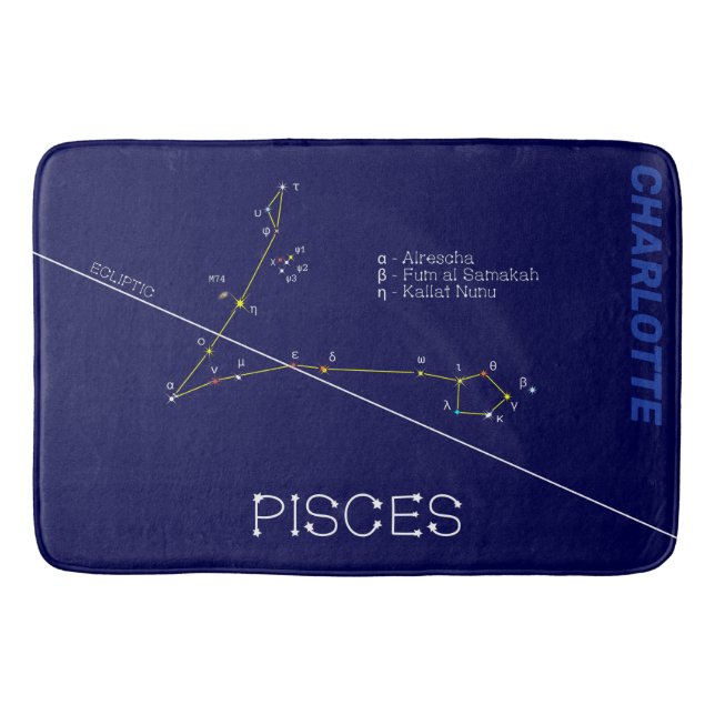 Tapis De Bain Zodiaque Pisces (Devant)
