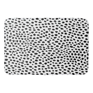 Tapis De Bain Zones dalmatiennes (noir/blanc)