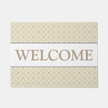 Tapis de bienvenue beige