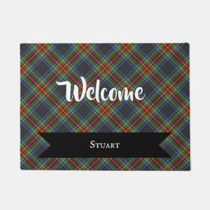 Tapis de bienvenue Clan Tartan Stewart Black