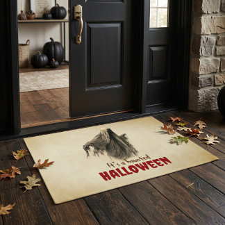 Tapis de bienvenue décoratif vintage Halloween ave