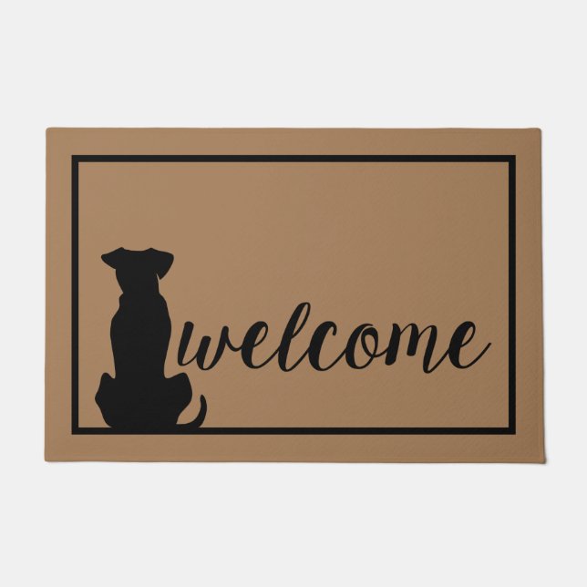 Tapis de bienvenue pour chien (Couleurs personnali (Devant)