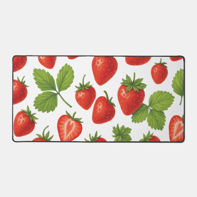 Tapis de bureau à la fraise (Recto)