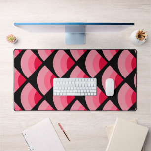 Tapis de bureau à motif inspiré de pastèque rose