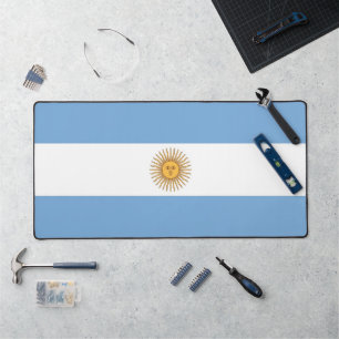 Tapis de bureau avec drapeau de l'Argentine