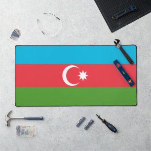 Tapis de bureau avec drapeau de l'Azerbaïdjan