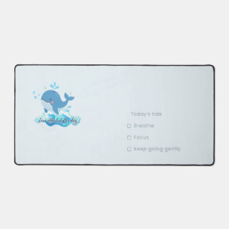 Tapis de bureau Baleine Mignonne avec liste de con