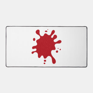 Tapis de bureau blanc avec éclaboussure d'encre ro
