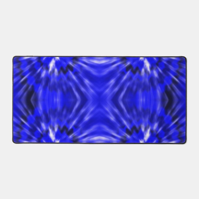 Tapis de bureau bleu Tie Dye (Recto)