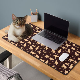 Tapis de bureau coeurs chats et empreintes de patt