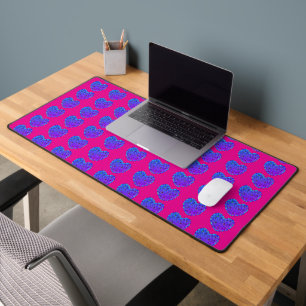 Tapis de bureau coeurs rose et violet