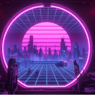 Tapis de bureau Cyberpunk Portal pour un esthétiqu
