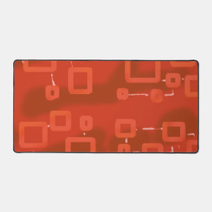 Tapis de bureau de Carrés géométriques à pinte rou