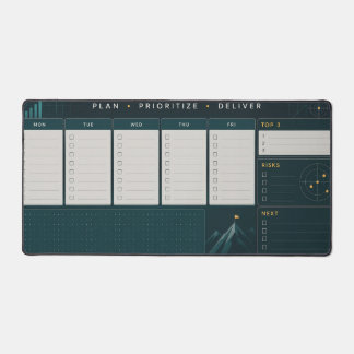 Tapis de bureau de gestion de projet et de risques