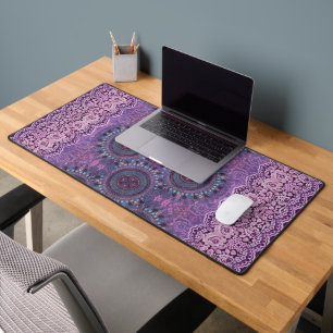 Tapis de bureau de style Boho violet