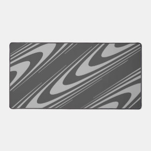 tapis de bureau décoratif gris foncé et blanc