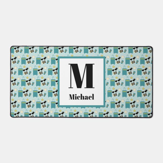 Tapis de bureau éléments de vacances d'été mignons (Recto)
