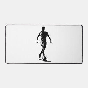 Tapis de bureau en art de silhouette de joueur de