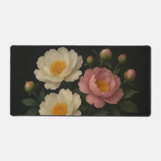 Tapis de bureau en fleur de pivoine