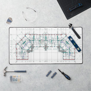 Tapis de bureau en plan stylé et fonctionnel