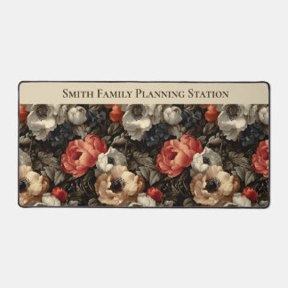 Tapis de bureau familial floral vintage lunatique