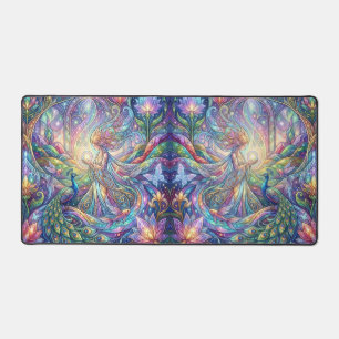 Tapis de bureau fantaisie Paon