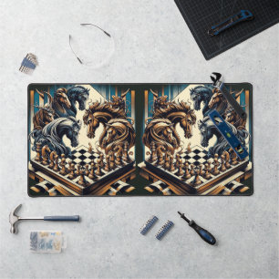 Tapis de bureau fantasy chevaliers d'échecs Config