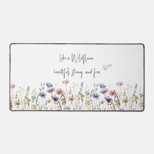 Tapis de bureau fleur sauvage aquarelle coloré