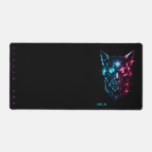 Tapis de bureau Gaming Crâne Cybernétique Glitch S