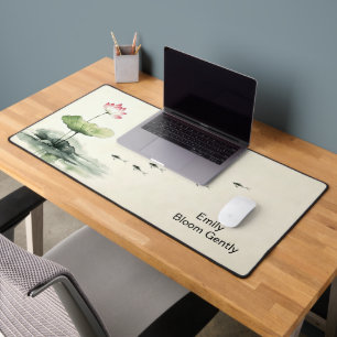 Tapis de bureau grand lotus moderne simple élégant