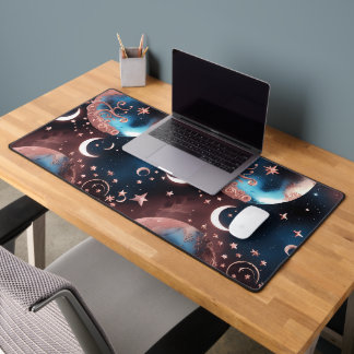 Tapis de bureau - Lune céleste Rose Gold