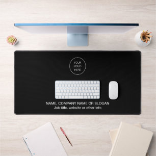 Tapis de bureau moderne logo entreprise noir