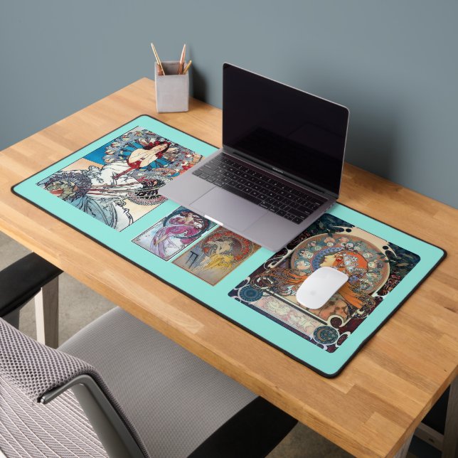 tapis de bureau Mucha Art déco nouveau femmes (Bureau 2)