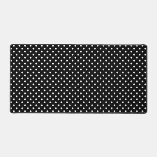 Tapis de bureau noir blanc Pois