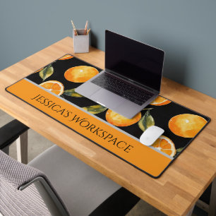 Tapis De Bureau Personnalisé À Thème Citrus