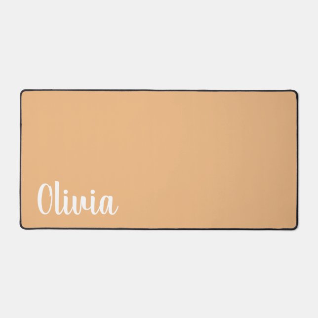 Tapis de bureau personnalisé avec nom | Panier de  (Recto)