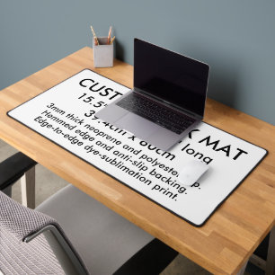 Tapis de bureau personnalisé en néoprène 40 x 80 c
