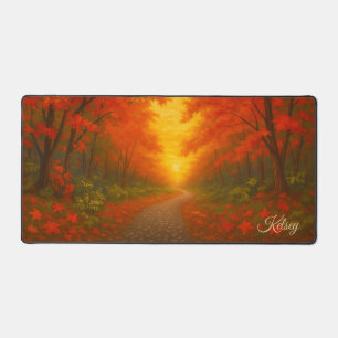 Tapis de bureau personnalisé pour l'automne   Déco