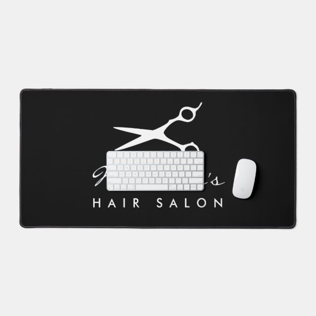 Tapis de bureau personnalisé pour salon de coiffur (Clavier et souris)