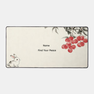 Tapis de bureau personnalisé simple moderne lapin
