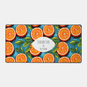 Tapis de bureau personnalisé Teacher Fuel Orange