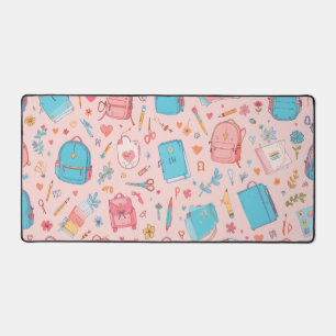 Tapis de bureau pour enseignante rose, Tapis de bu