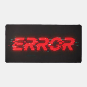 Tapis de bureau prolongé esthétique "ERREUR" Glitc