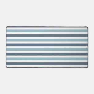 Tapis de bureau rayé gris bleu