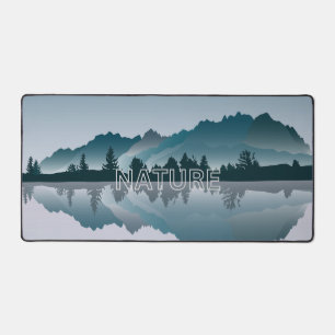 Tapis de bureau reflet de montagne beauté de la na