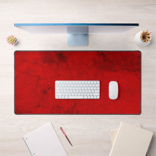 Tapis de bureau rouge de lave personnalisé - gras 
