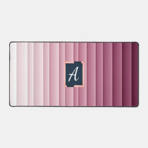 Tapis de bureau vertical à monogramme personnalisé
